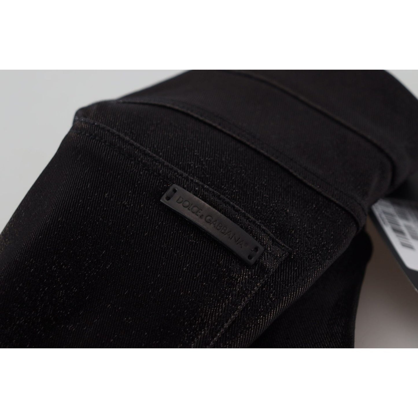 Dolce & Gabbana Black Washed Cotton Skinny Denim Jeans