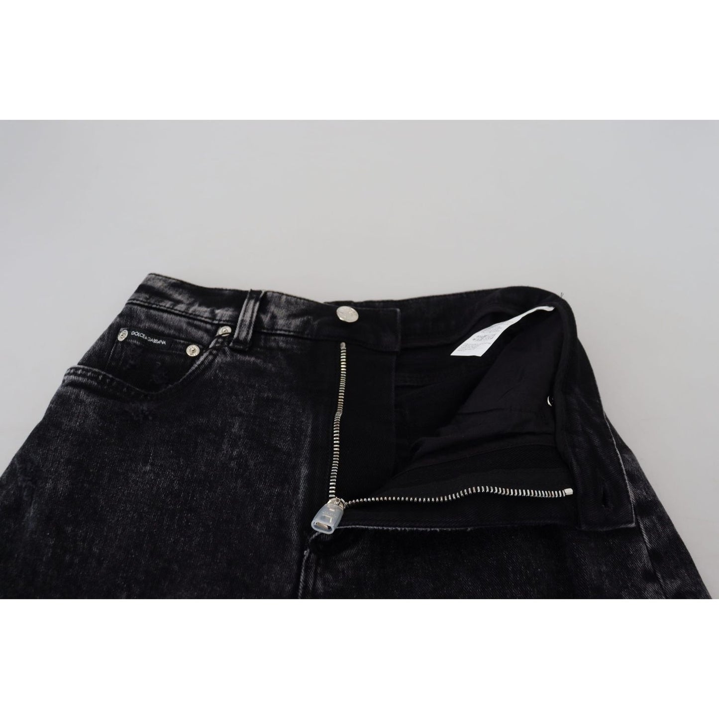 Dolce & Gabbana Elegant Black Denim Pants Dolce & Gabbana Black