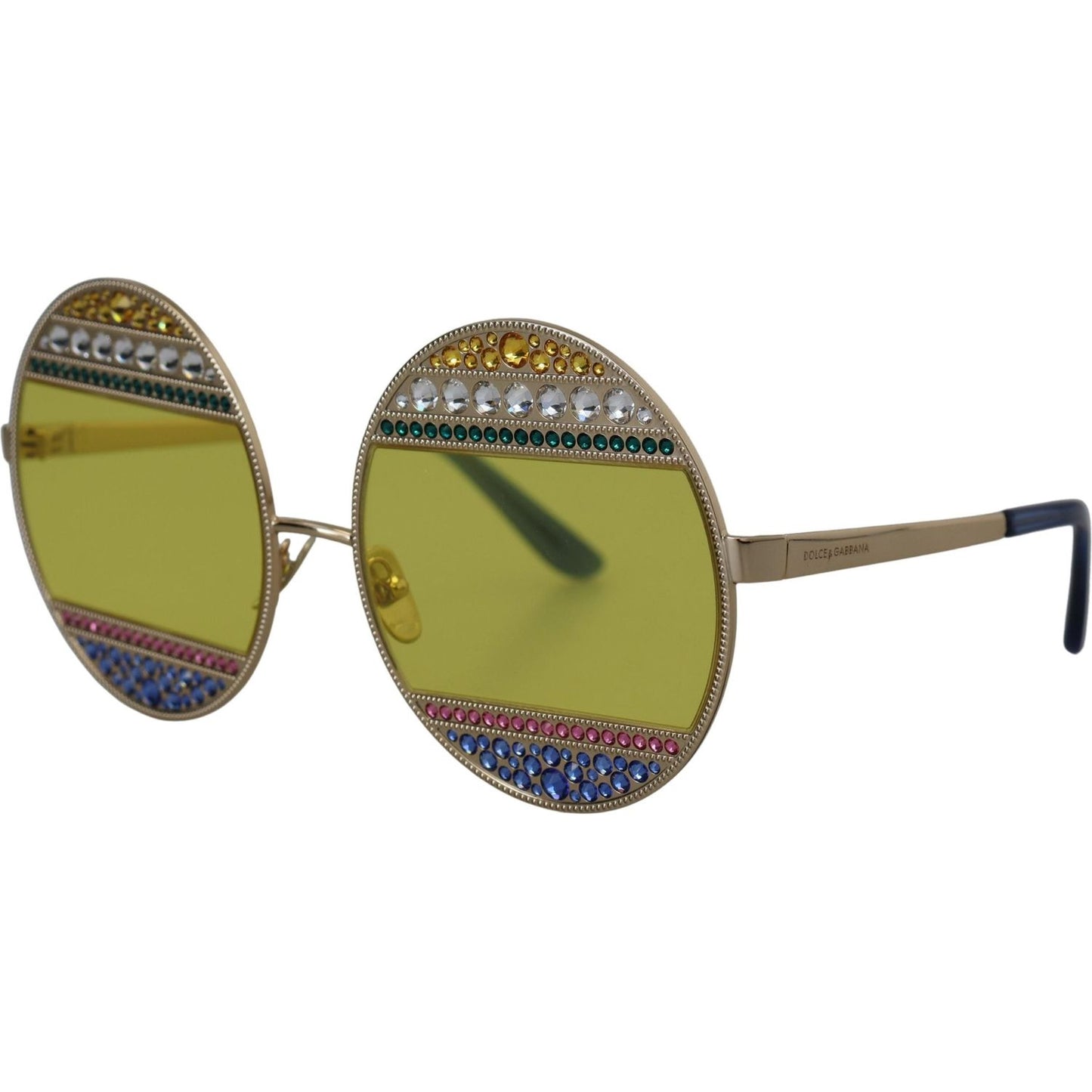 Dolce & Gabbana Crystal Embellished Gold Oval Sunglasses Dolce & Gabbana Olive Drab