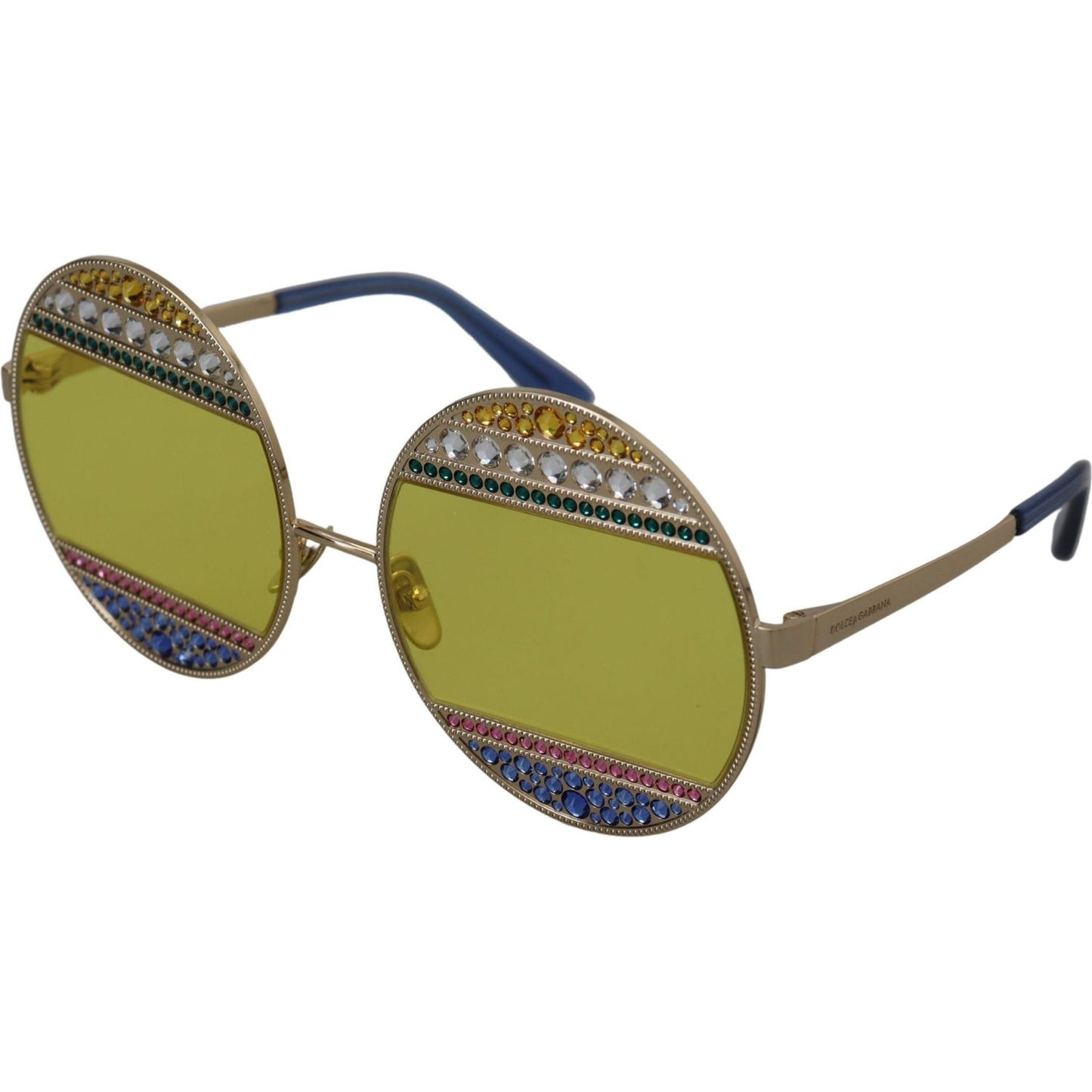 Dolce & Gabbana Crystal Embellished Gold Oval Sunglasses Dolce & Gabbana Olive Drab