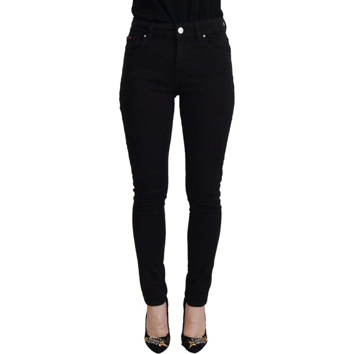Dolce & Gabbana Elegant Black Denim Pants Dolce & Gabbana Black
