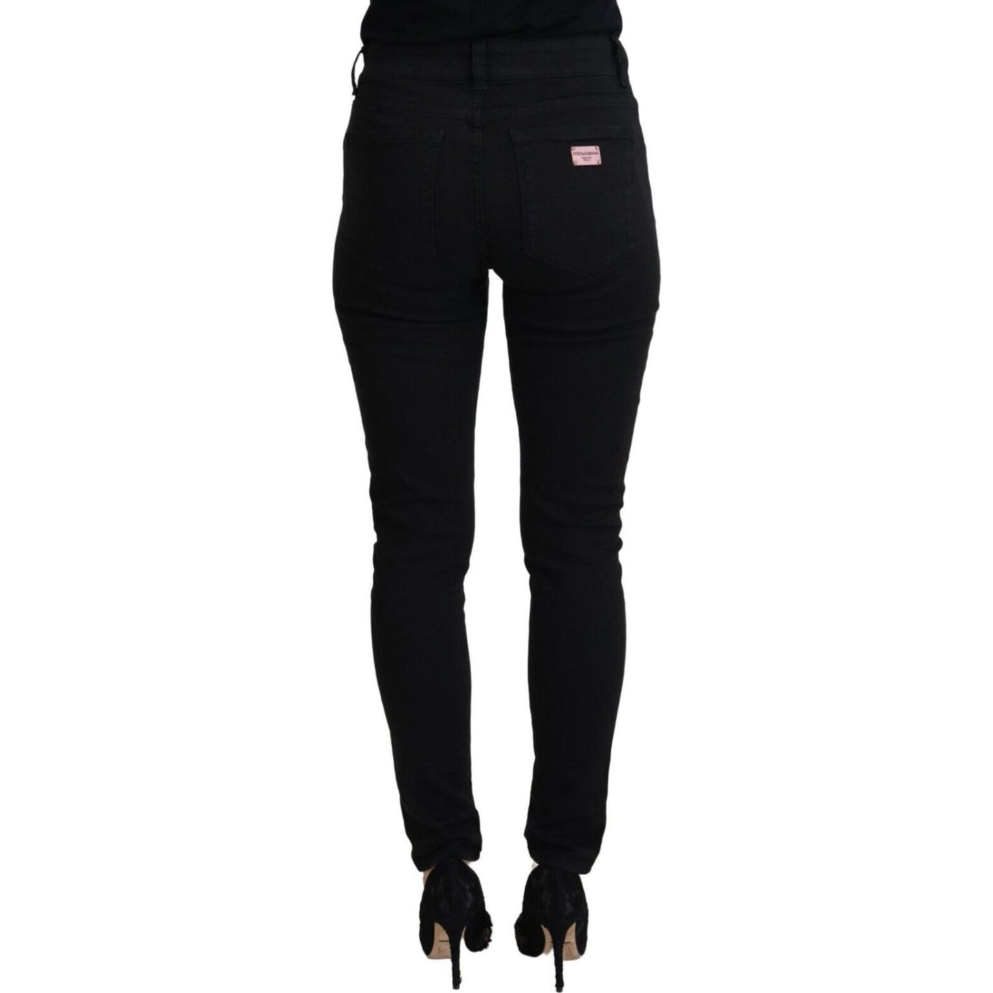 Dolce & Gabbana Elegant Black Denim Pants Dolce & Gabbana Black