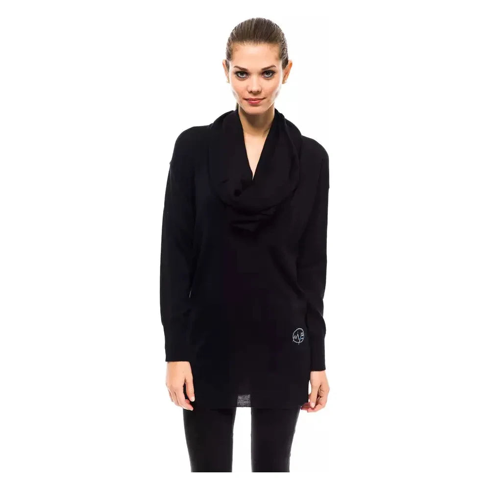 Montana Blu Blue Wool Women Sweater Montana Blu Black