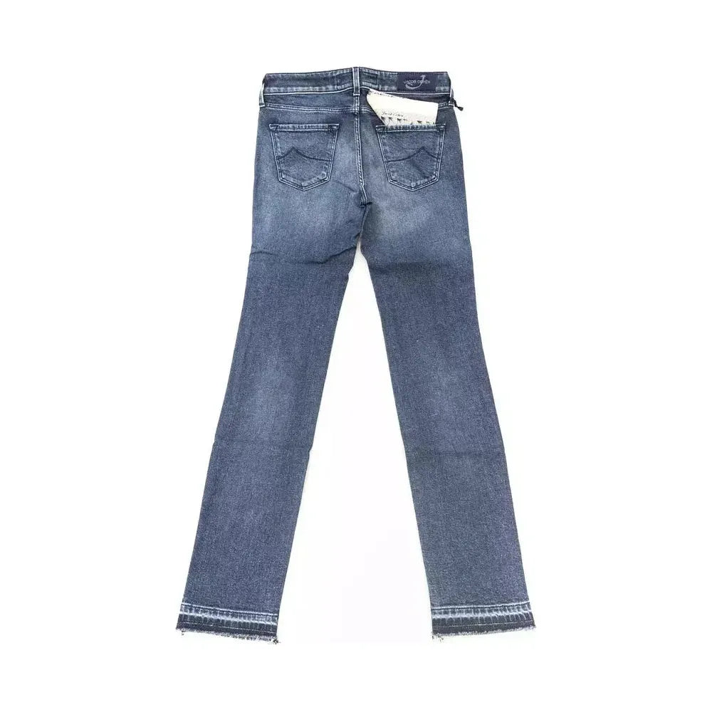 Jacob Cohen Blue Cotton Women Jeans with Pony Skin Label Jacob Cohen Dim Gray