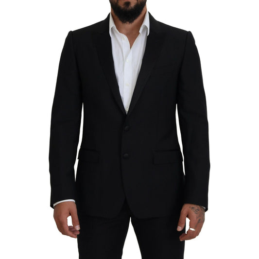 Dolce & Gabbana Black Slim Fit Formal Martini Blazer