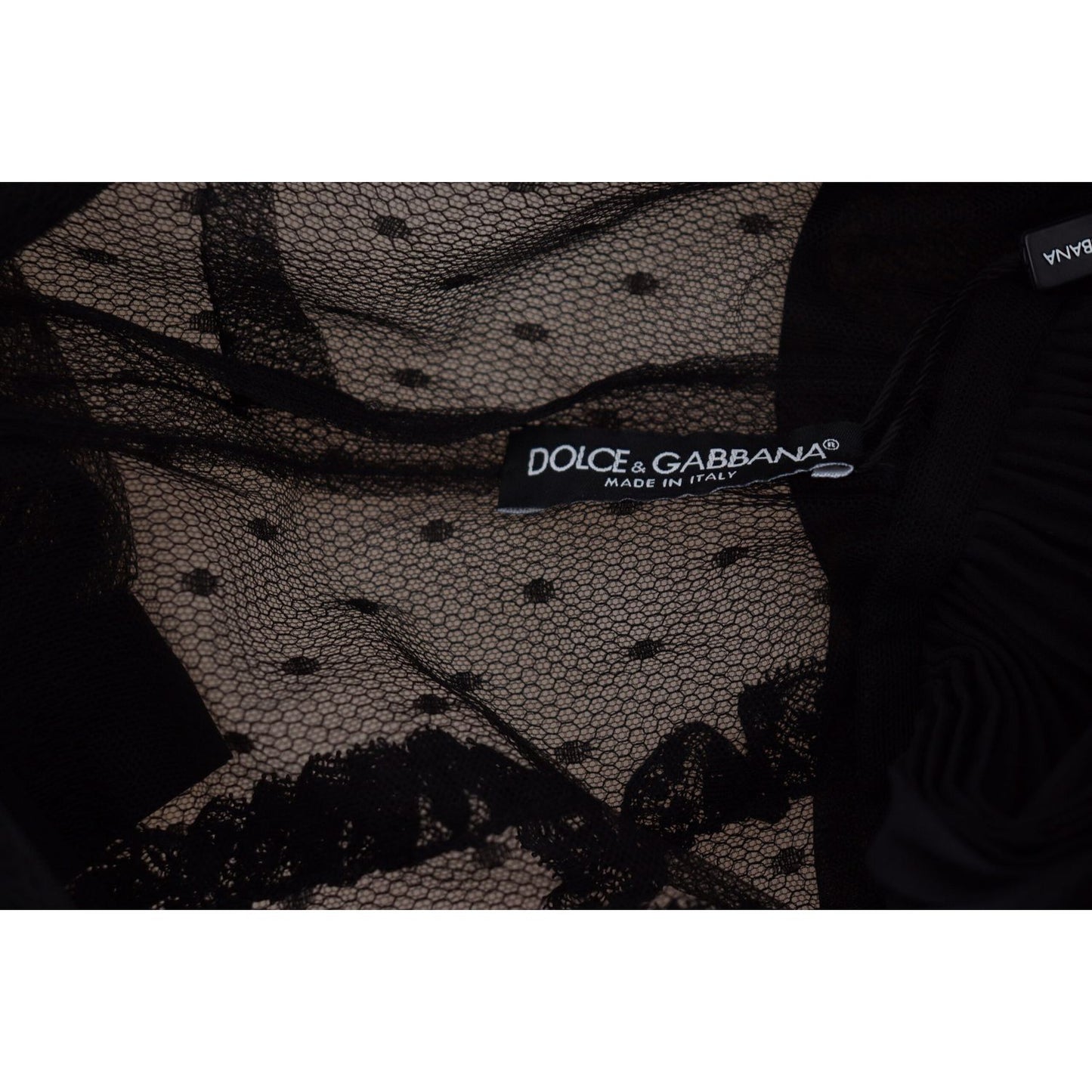 Dolce & Gabbana Elegant Lace Detailed A-Line Mini Dress Dolce & Gabbana Black