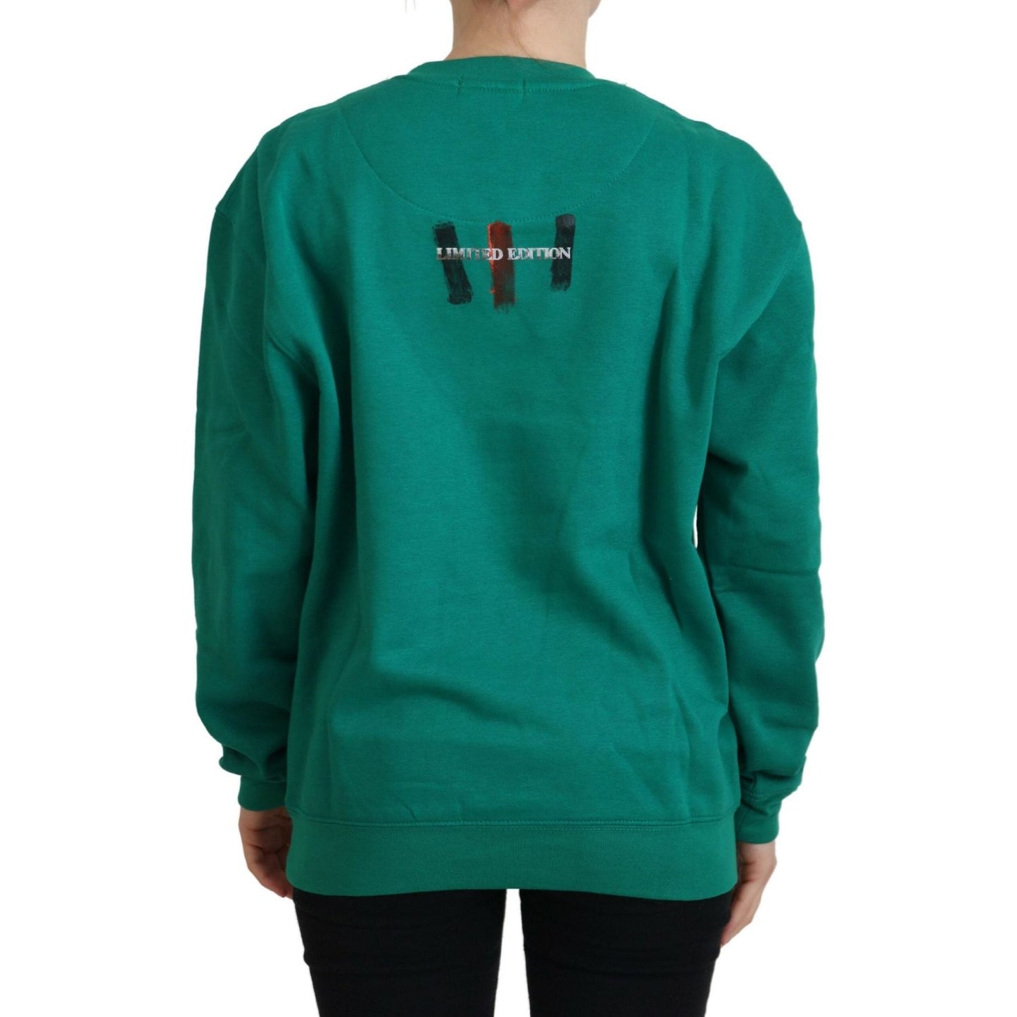 Philippe Model Chic Green Printed Long Sleeve Sweater Philippe Model Dark Slate Gray