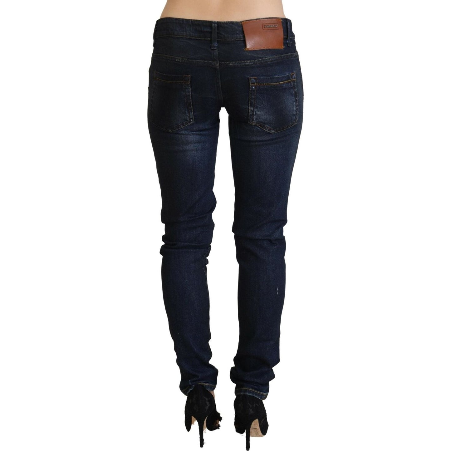 Acht Chic Slim Fit Cotton Denim Jeans Acht Black