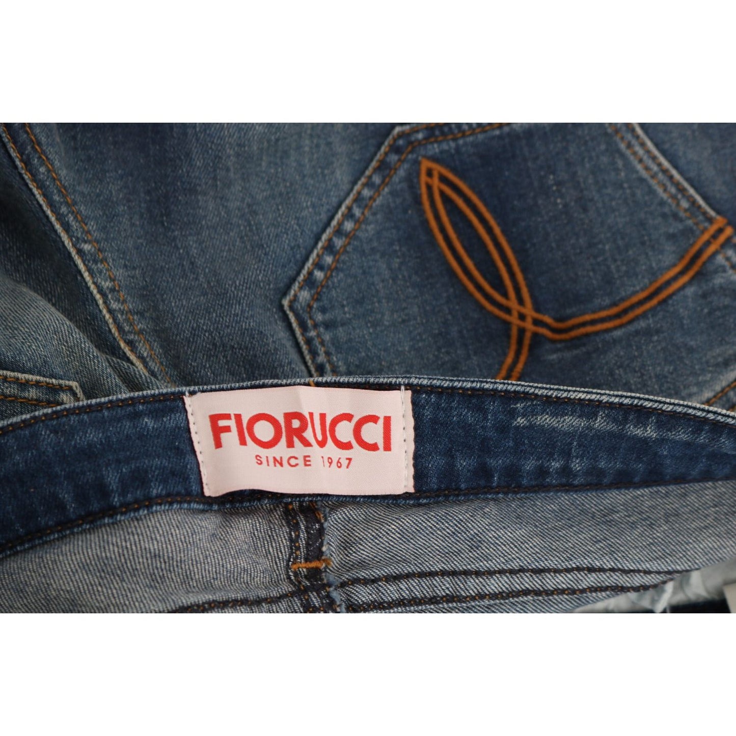 Fiorucci Svelte Mid Waist Slim Jeans in Vintage Blue Fiorucci Dark Slate Gray