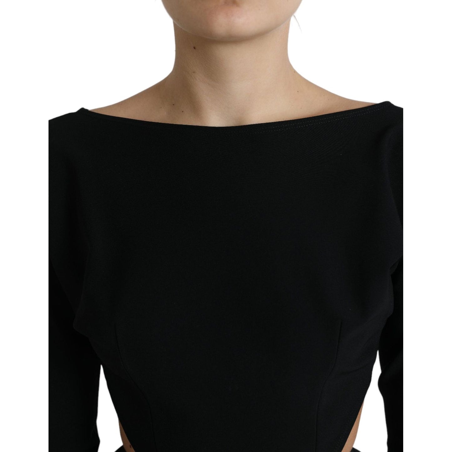 Dolce & Gabbana Elegant Cut Out A-Line Mini Dress Dolce & Gabbana Black