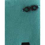Costume National Chic Wraparound Mini Skirt in Blue Costume National Sea Green