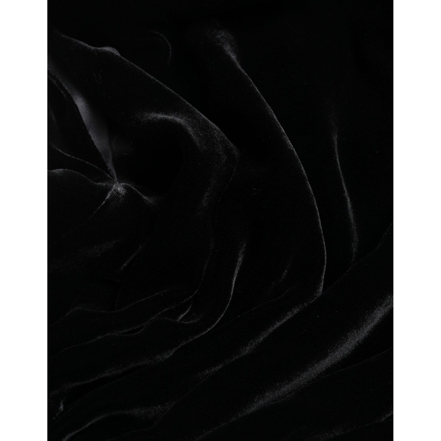 Dolce & Gabbana Velvet Exaggerated Shoulder Top Dolce & Gabbana Black