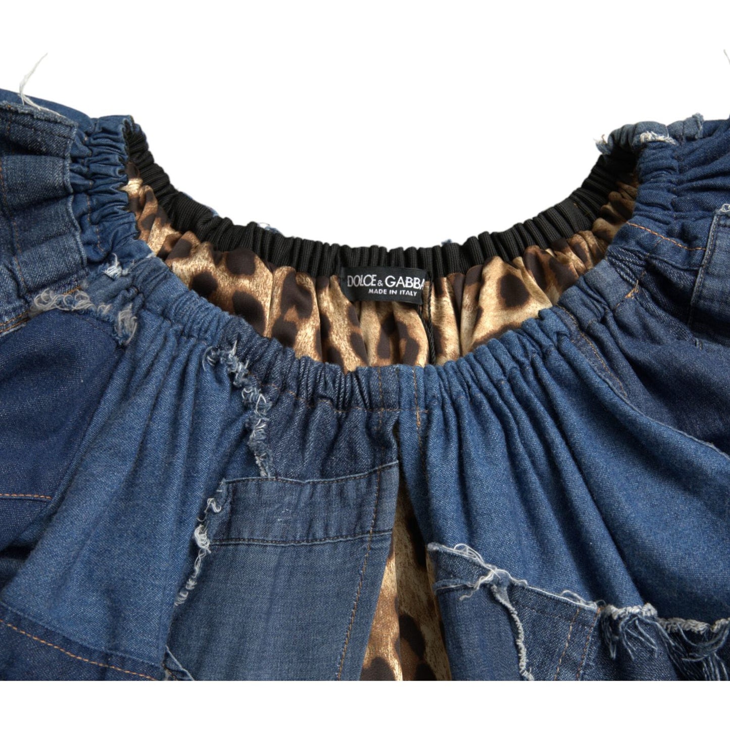 Dolce & Gabbana Elegant Cotton Denim Blouse Top Dolce & Gabbana Dark Slate Gray