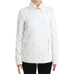 GF Ferre White Double Breasted Jacket Coat Blazer SIG11602-1