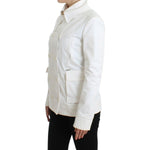 GF Ferre White Double Breasted Jacket Coat Blazer SIG11602-1