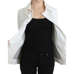 GF Ferre White Double Breasted Jacket Coat Blazer SIG11602-1