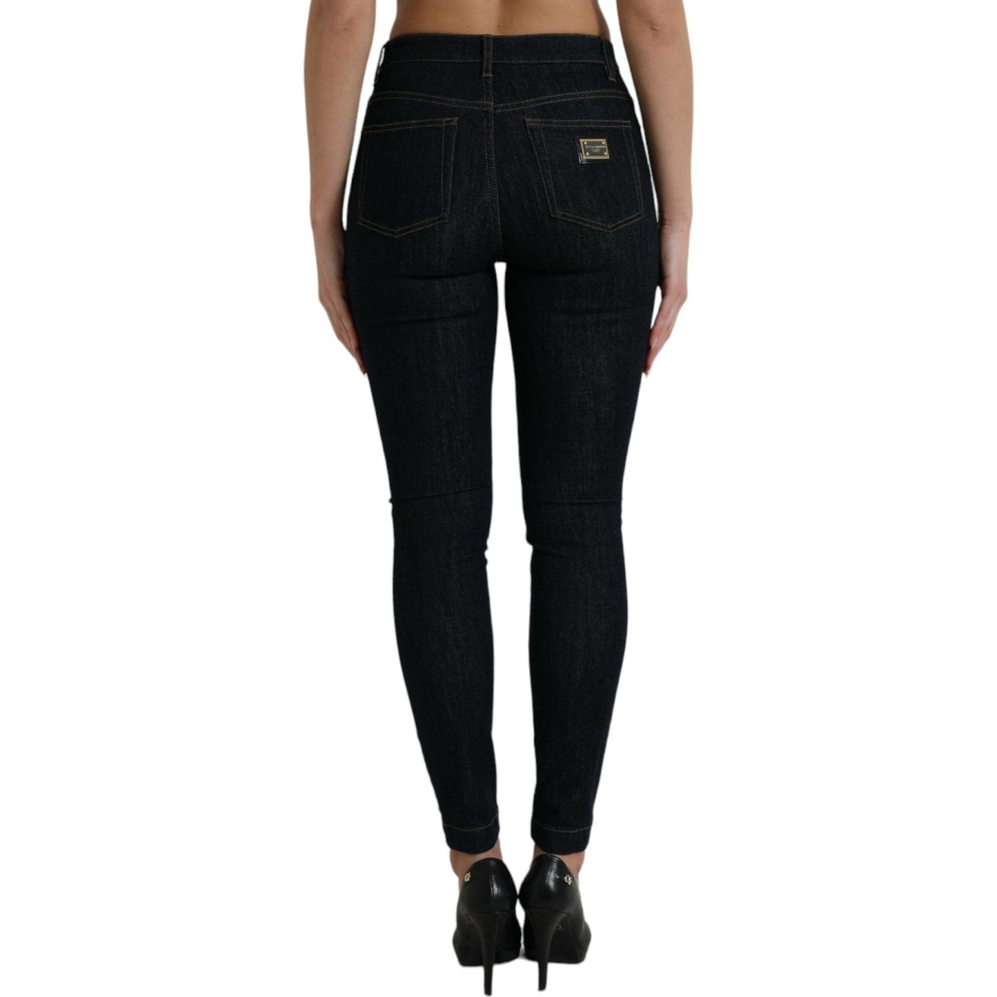 Dolce & Gabbana Sleek Mid-Waist Stretch Denim Jeans Dolce & Gabbana Rosy Brown