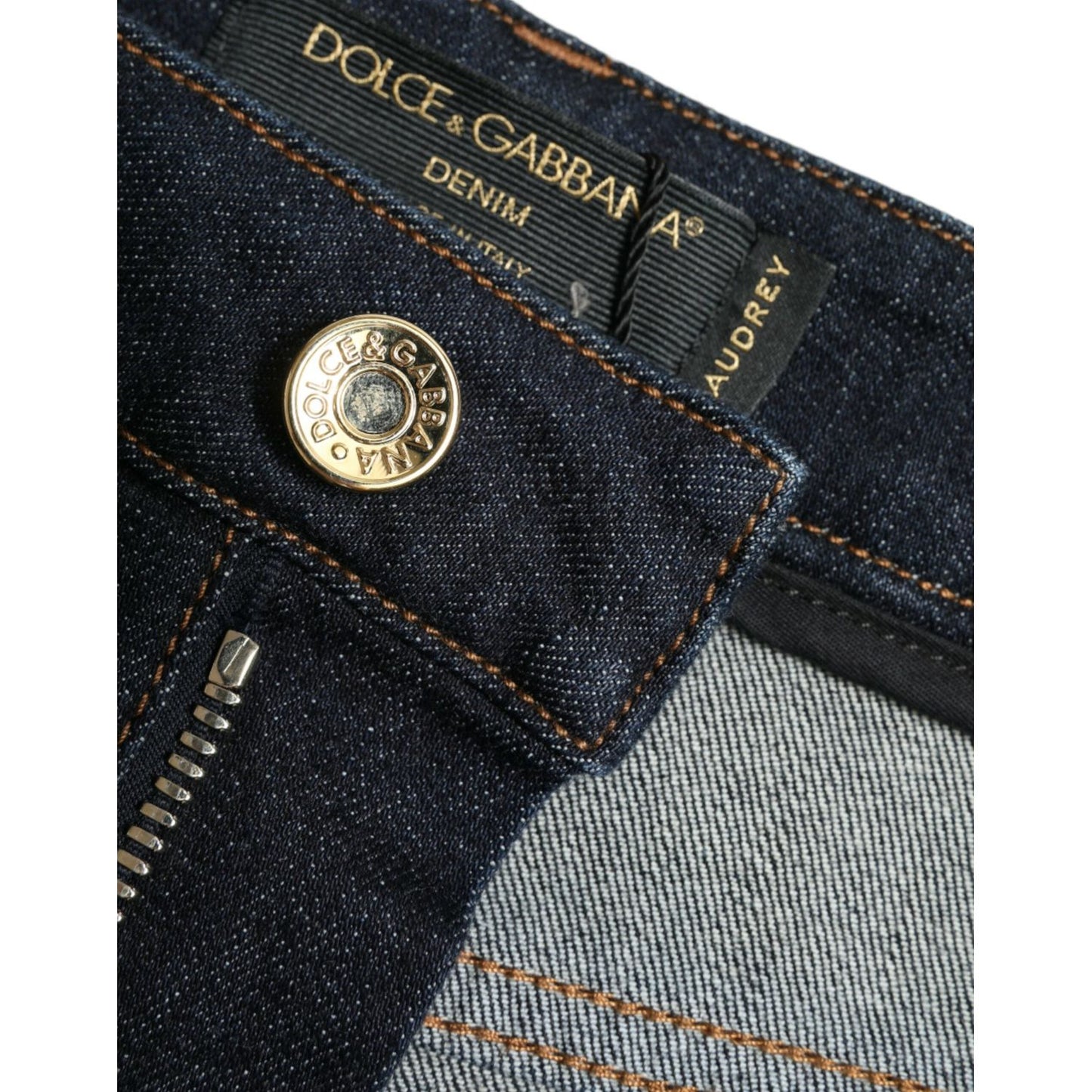 Dolce & Gabbana Sleek Mid-Waist Stretch Denim Jeans Dolce & Gabbana Dark Slate Gray