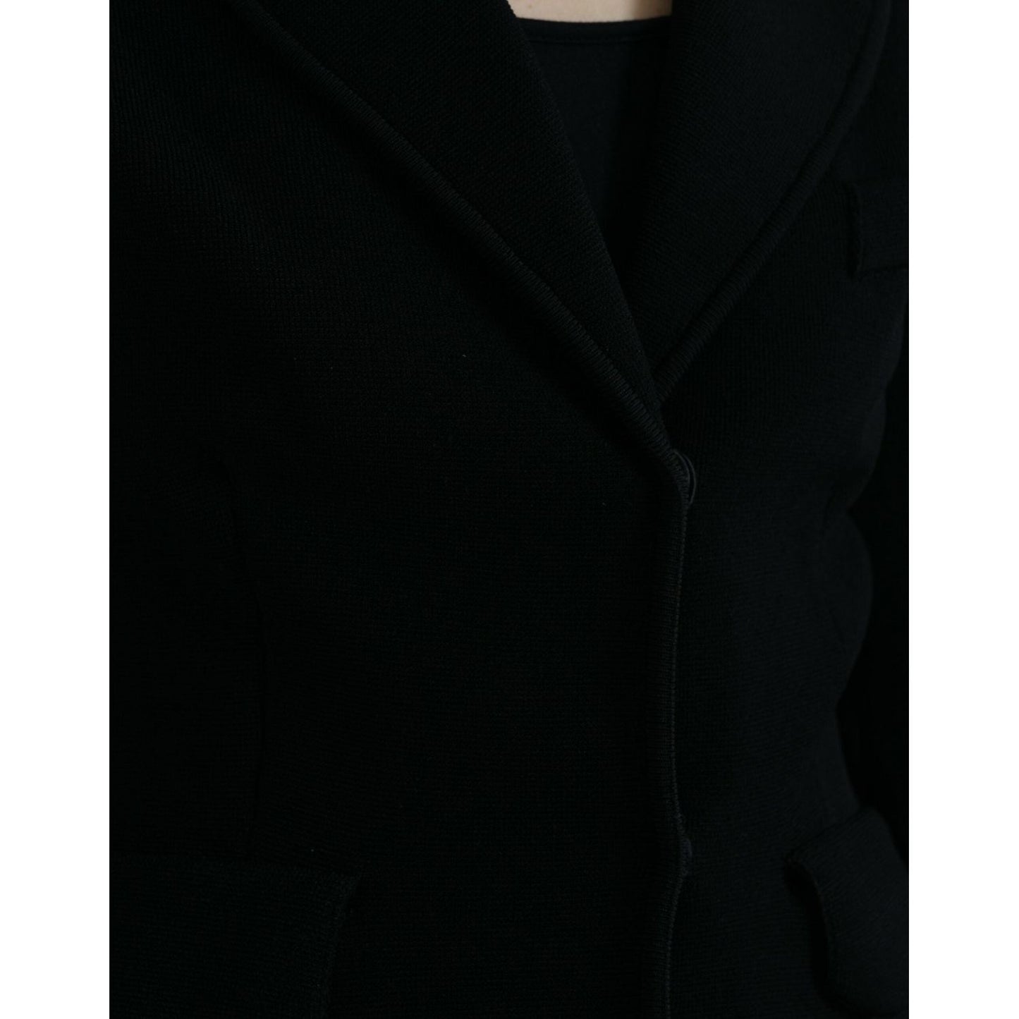 Dolce & Gabbana Elegant Black Designer Blazer for Women Dolce & Gabbana Black