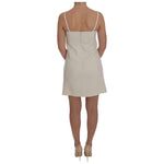 Dolce & Gabbana White Wool Stretch Brooch Shift Dress SIG60226-4