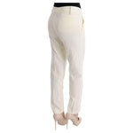 Ermanno Scervino White Cotton Regular Fit Casual Pants SIG30319-4