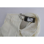Ermanno Scervino White Cotton Regular Fit Casual Pants SIG30319-4