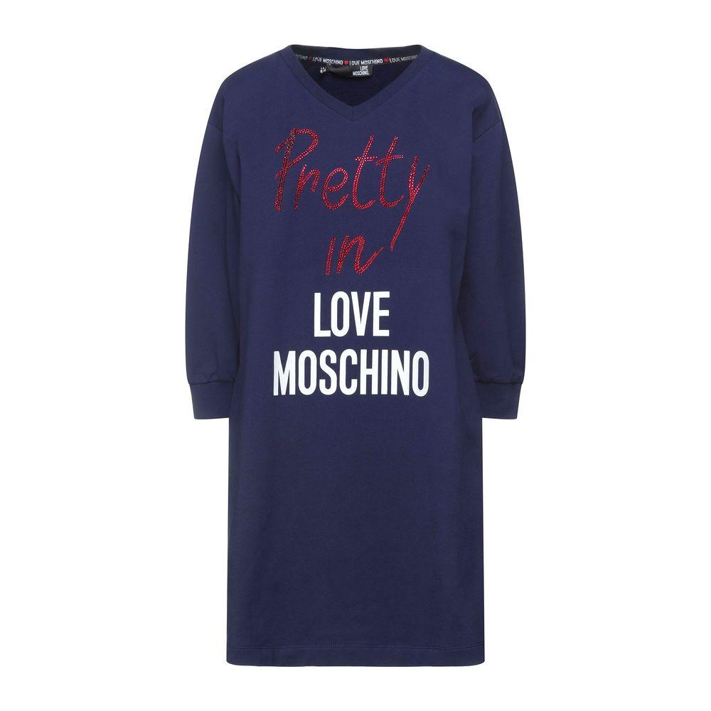 Love Moschino Blue Cotton Women Dress Love Moschino Dark Slate Gray