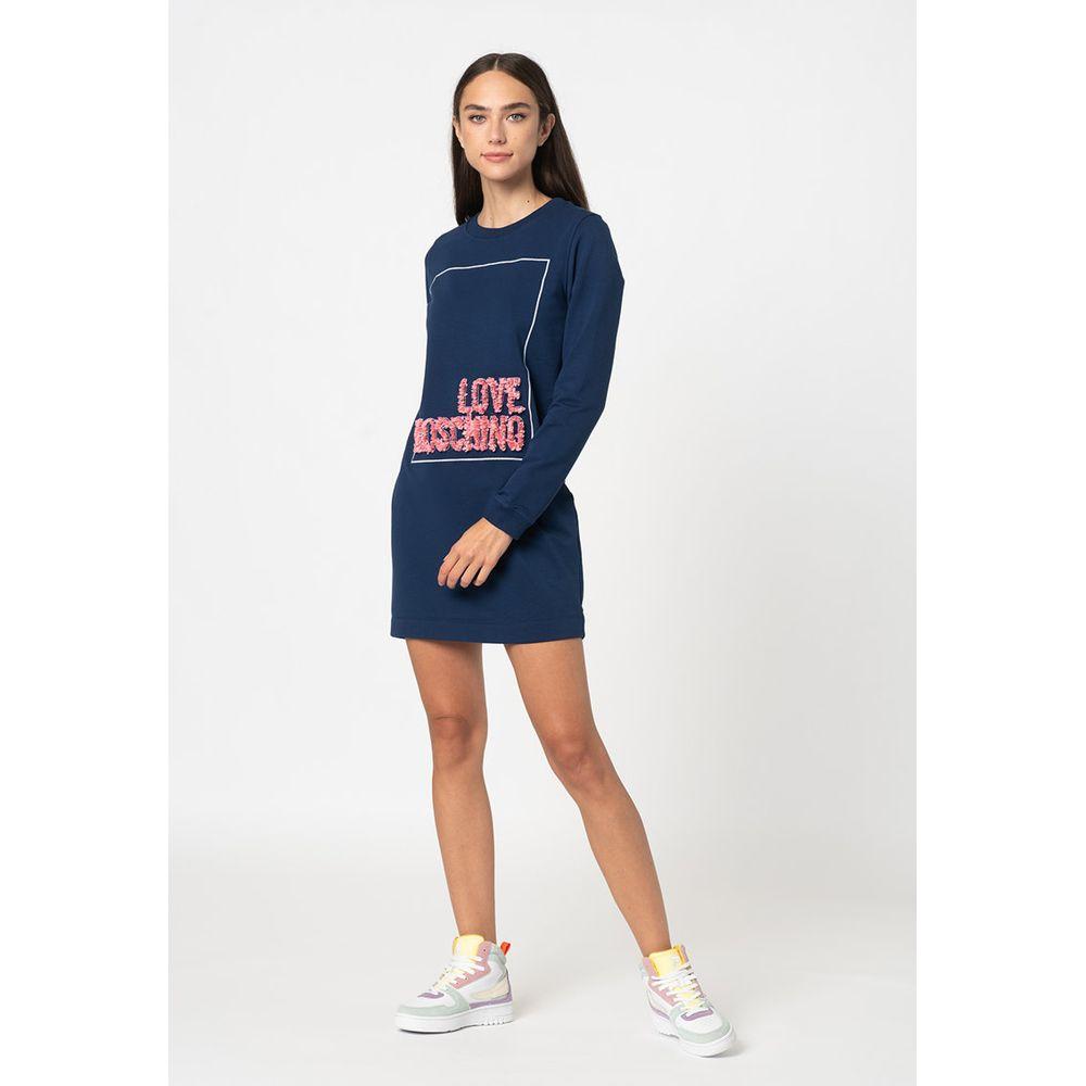 Love Moschino Blue Cotton Women Dress Love Moschino Lavender