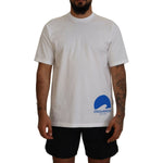 Dsquared² White Cotton Short Sleeves Crewneck T-shirt Dsquared² Dark Gray