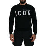 Dsquared² Black Logo Print Long Sleeves Men Pullover Sweater Dsquared² Black