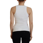 Dsquared² White Viscose Sleeveless Round Neck Tank T-shirt Dsquared² Gray