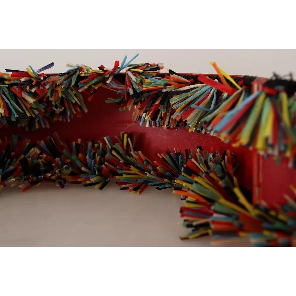 Dolce & Gabbana Multicolor Floral Wide Waist Carretto Belt Dolce & Gabbana Dark Slate Gray