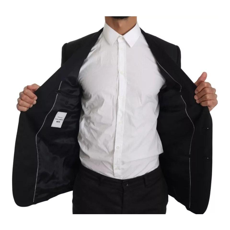 Dolce & Gabbana Black Slim Jacket Coat Blazer MARTINI Dolce & Gabbana Black