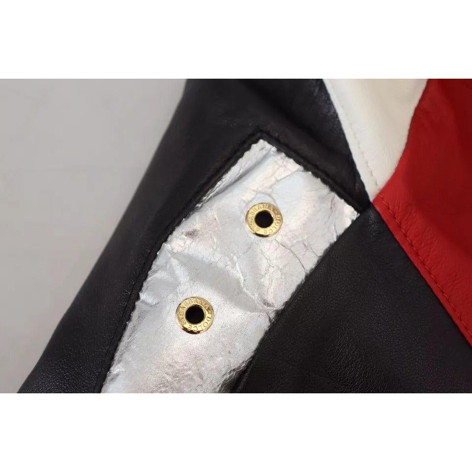 Dolce & Gabbana Black Leather Hooded Blouson Coat Jacket Dolce & Gabbana Black