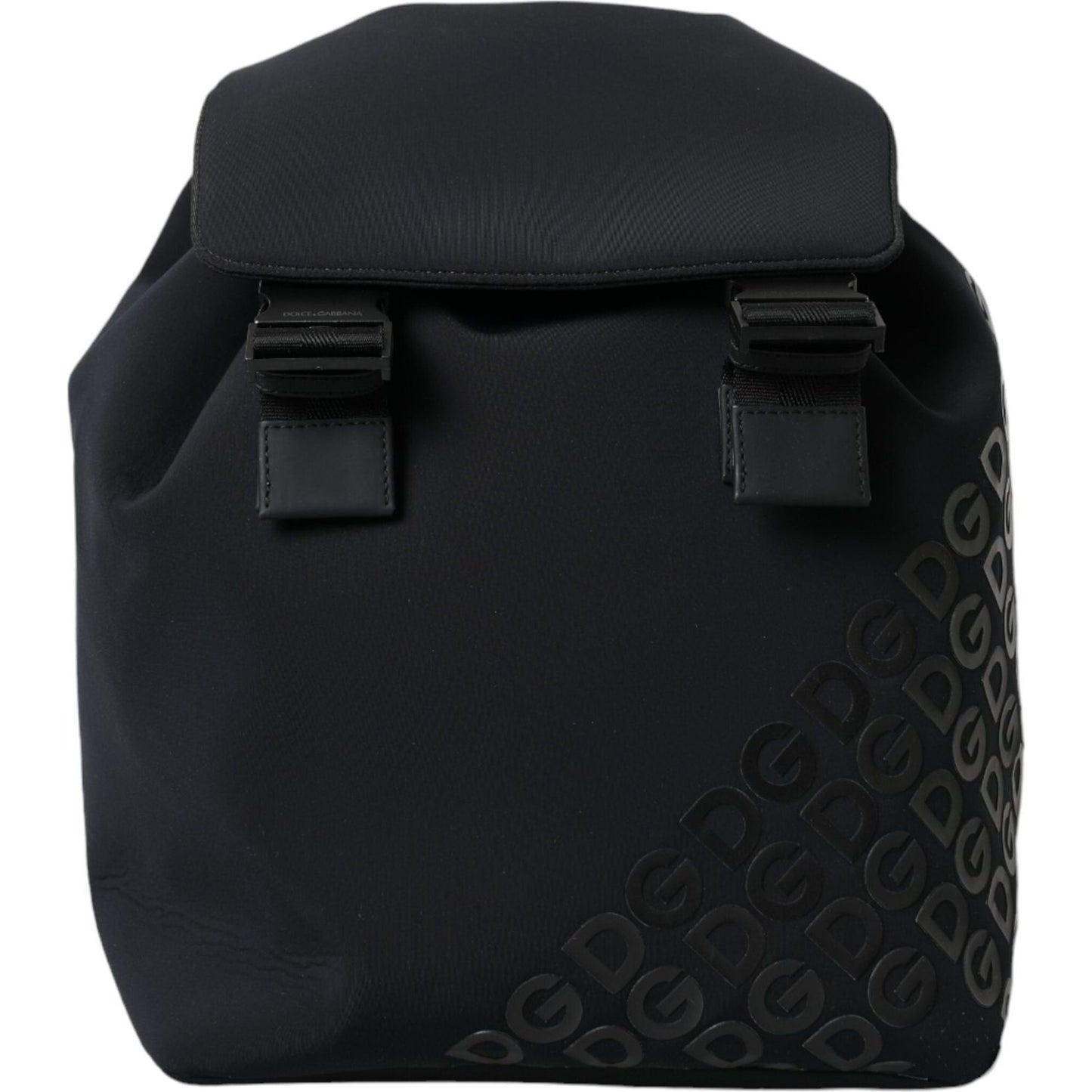 Dolce & Gabbana Black Neoprene Nylon DG Logo School Backpack Bag Dolce & Gabbana Black