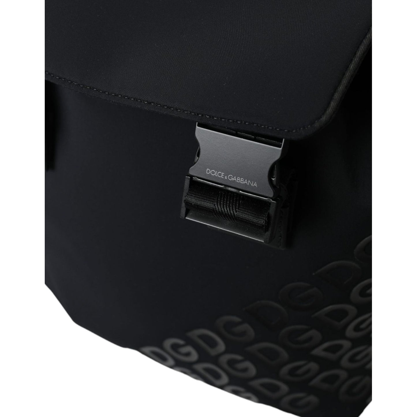 Dolce & Gabbana Black Neoprene Nylon DG Logo School Backpack Bag Dolce & Gabbana Black