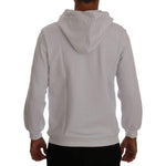 Daniele Alessandrini White Pullover Hodded Cotton Sweater TSH1346-5