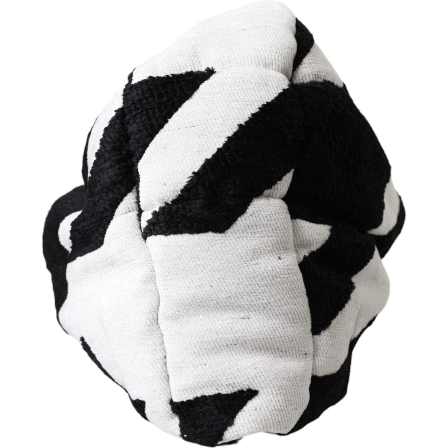Dolce & Gabbana Black White Wool Whole Head Wrap Hat Dolce & Gabbana Light Gray