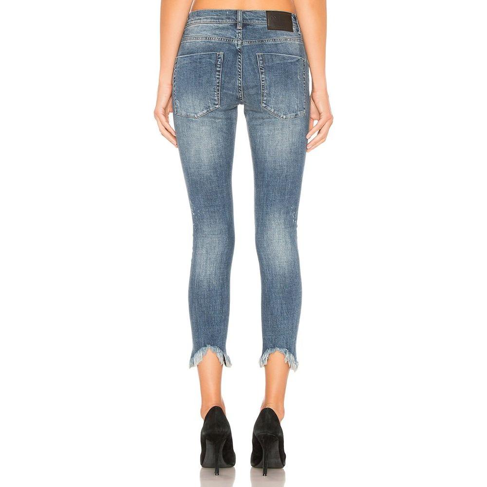 One Teaspoon Blue Cotton Jeans & Pant One Teaspoon Slate Gray