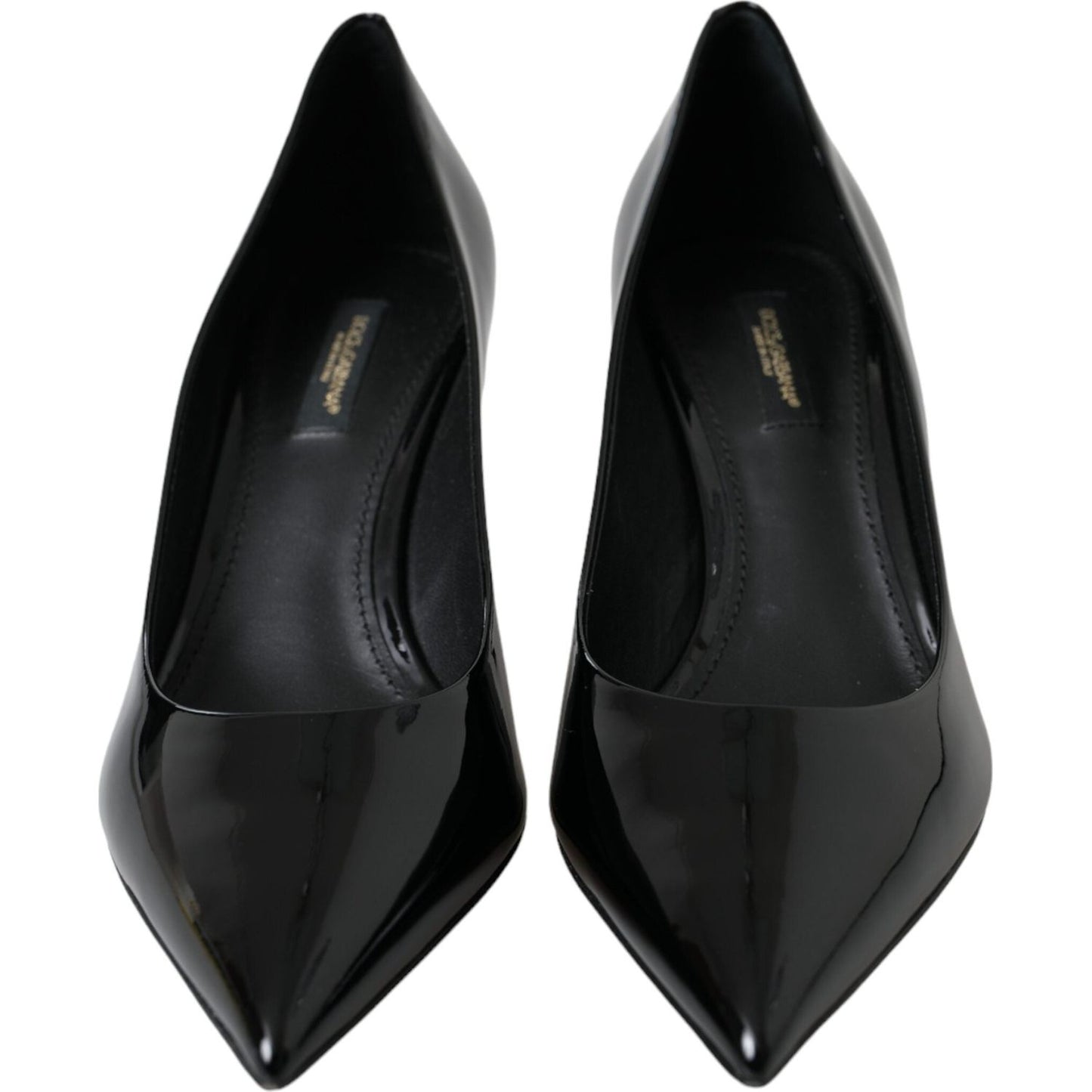 Dolce & Gabbana Black Patent Leather Heels Pumps Shoes Dolce & Gabbana Black