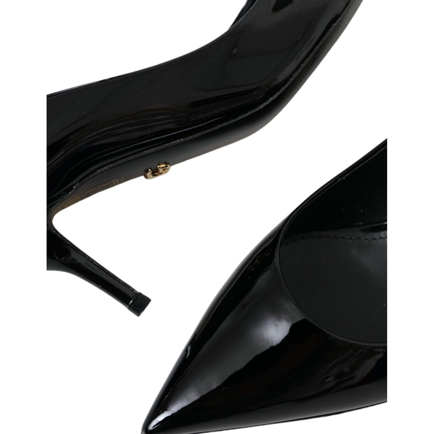 Dolce & Gabbana Black Patent Leather Heels Pumps Shoes Dolce & Gabbana Black