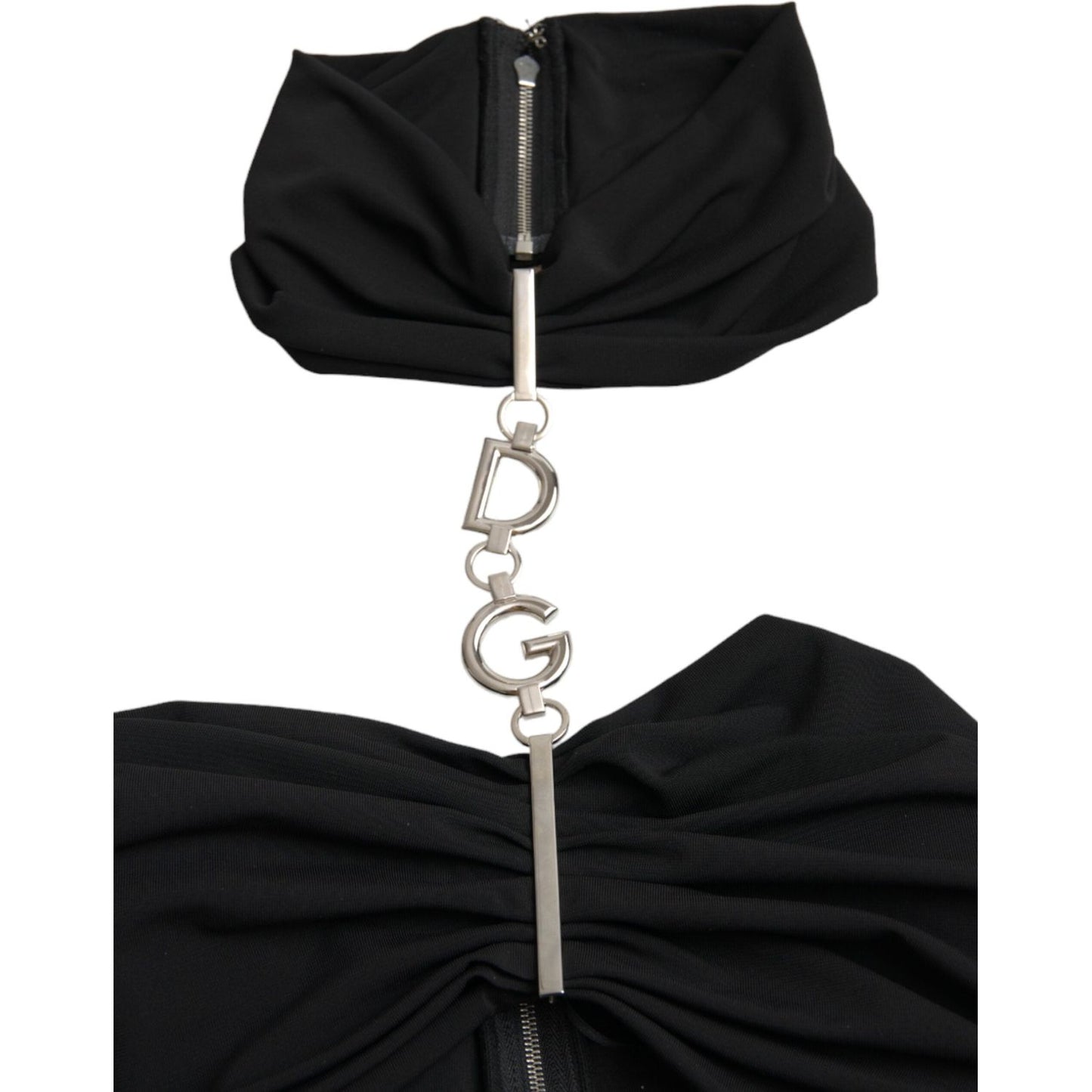 Dolce & Gabbana Black Cut Out Sleeveless Bodycon Mini Dress Dolce & Gabbana Black