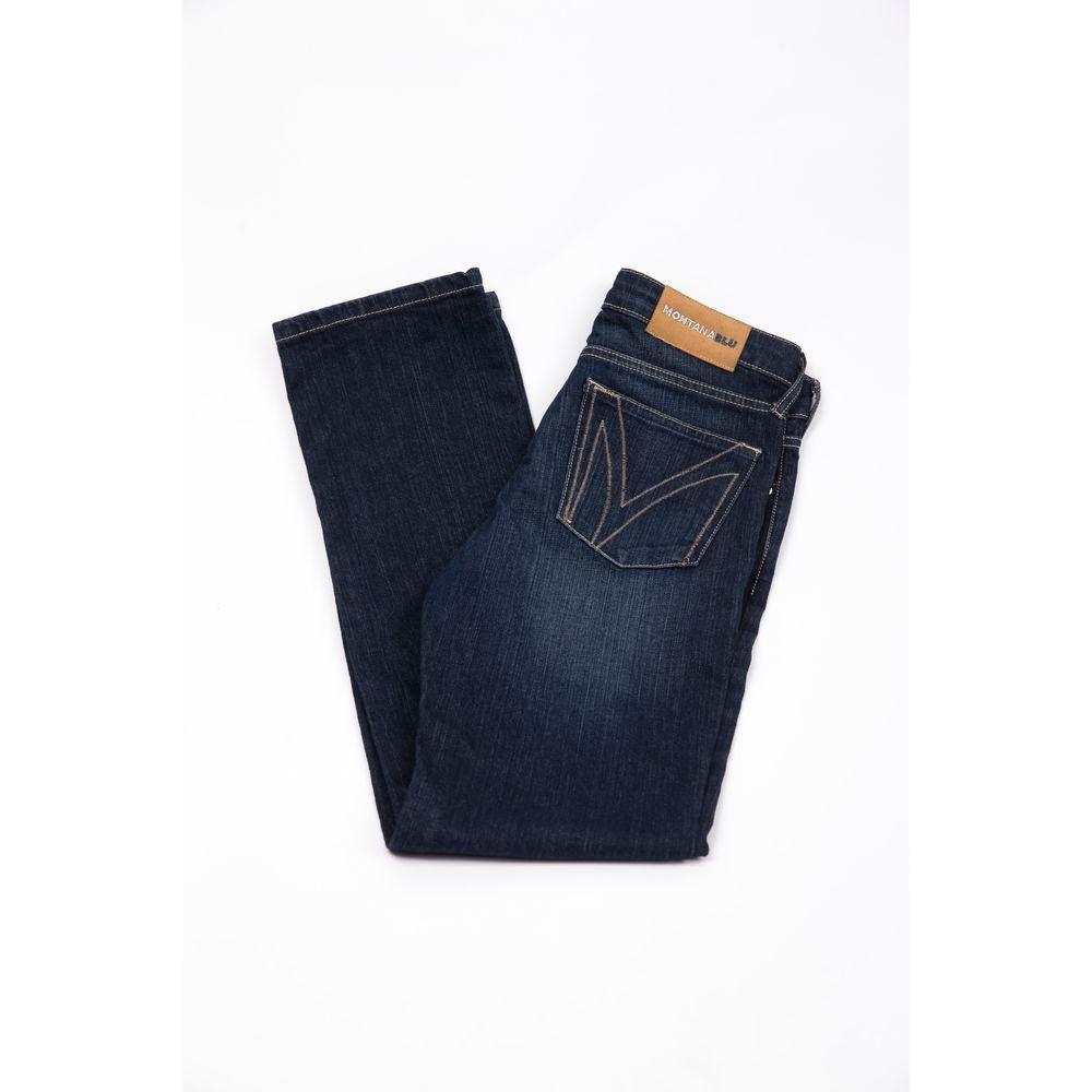 Montana Blu Blue Cotton Women Jeans Montana Blu Dark Slate Gray