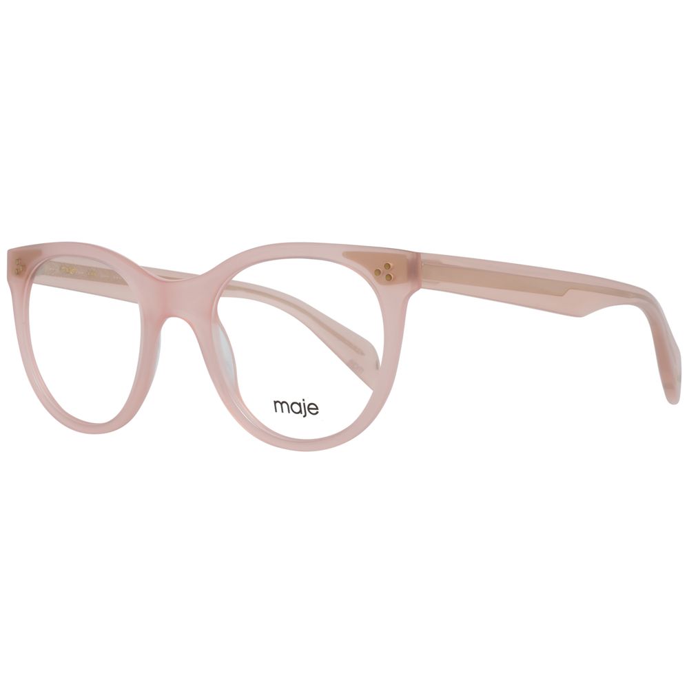 Maje Pink Women Glasses Frame, rose full-rim plastic, 48-21-140 size with branded case, stylish eyewear for women