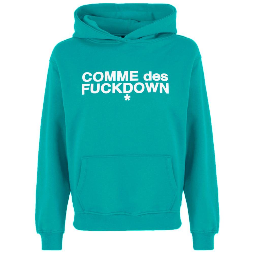 Comme Des Fuckdown Green Cotton Sweater Comme Des Fuckdown Dark Cyan