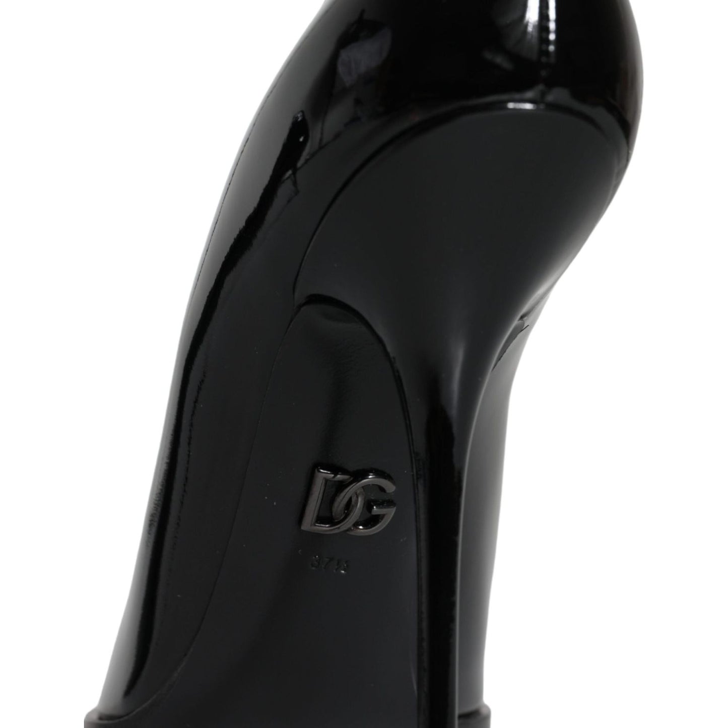 Dolce & Gabbana Black Patent Leather High Heels Pumps Shoes Dolce & Gabbana Black