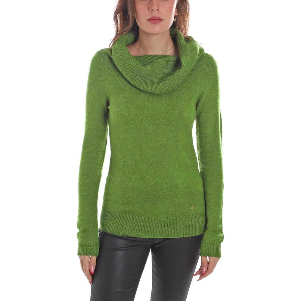 Yes Zee Green Viscose Sweater Yes Zee Dark Olive Green