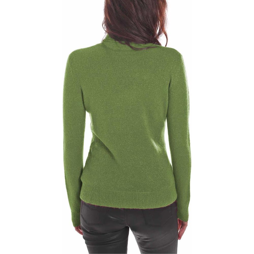 Yes Zee Green Viscose Sweater Yes Zee Dark Olive Green