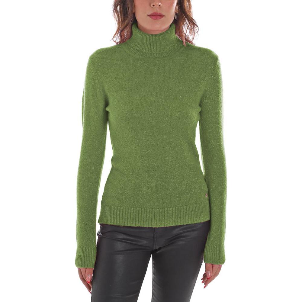 Yes Zee Green Viscose Sweater Yes Zee Dark Olive Green