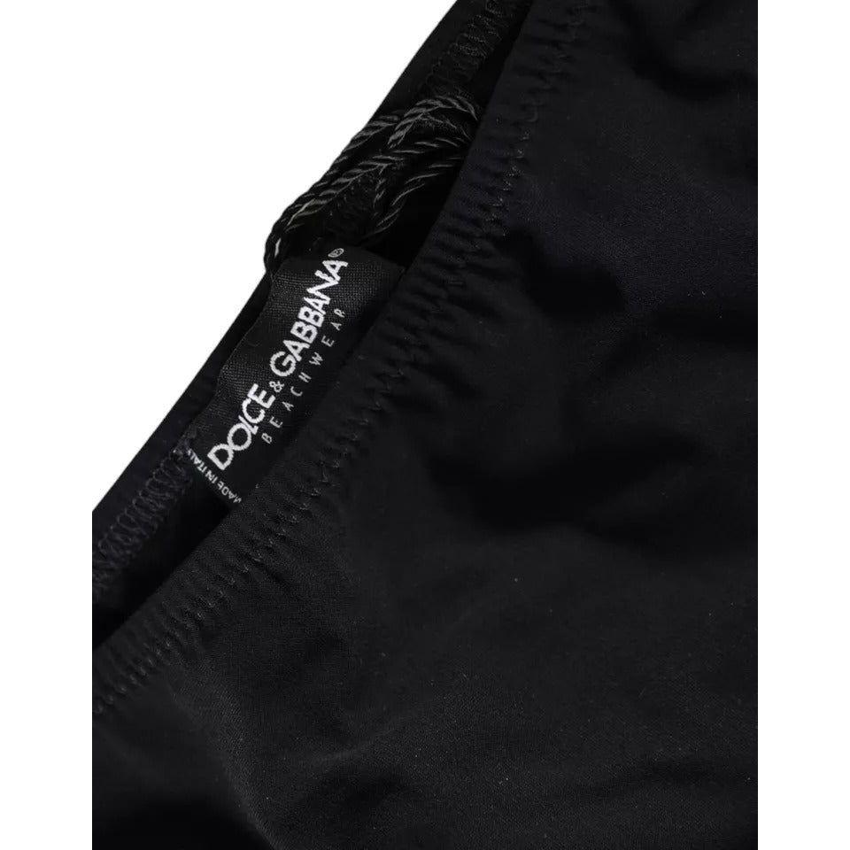 Dolce & Gabbana Black Nylon Swimwear Beachwear Bottom Bikini Dolce & Gabbana Black